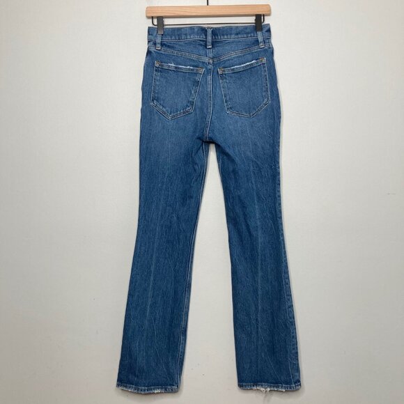 Abercrombie & Fitch Jeans Womens 26 Short Blue 70s Vintage Flare Retro Boho - Picture 2 of 10